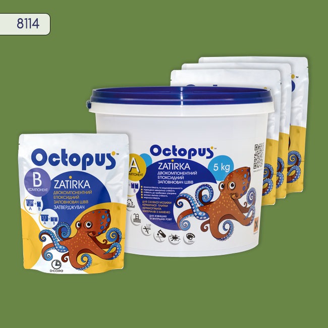 Затирка епоксидна, колір 8114, двухкомпонентна Octopus - zatirka.ua